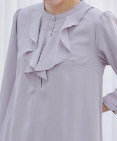 Tiaclasse L 【スマート裏起毛・洗える】フリルチュニック