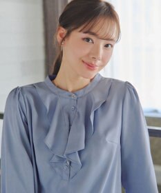 Tiaclasse L 【スマート裏起毛・洗える】フリルチュニック