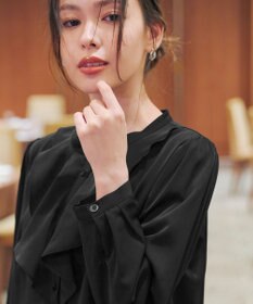 Tiaclasse L 【スマート裏起毛・洗える】フリルチュニック