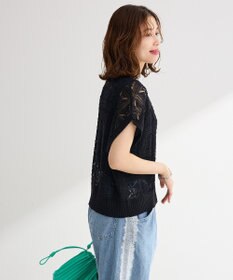 Green Parks 透かし編みＺＩＰニットベスト