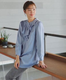 Tiaclasse L 【スマート裏起毛・洗える】フリルチュニック