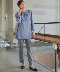 Tiaclasse L 【スマート裏起毛・洗える】フリルチュニック