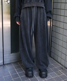 WEGO 【ウエストゴム】カーブデザインスウェットパンツ