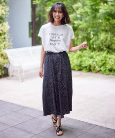 ANY 【UVケア/接触冷感】チュニック丈半袖ロゴTシャツ