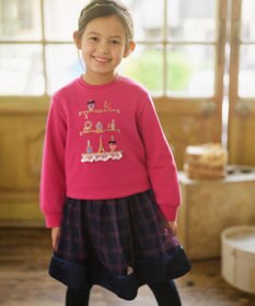 組曲 KIDS 【110-140㎝】ノエルチェック チュールスカート