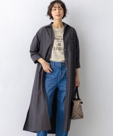 23区 【先行予約】ナイロンコットンタフタ シャツワンピース