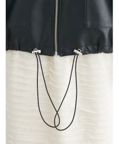 Green Parks ・ＥＬＥＮＣＡＲＥ　ＤＵＥ　合皮ステンカラーブルゾン