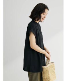 Green Parks フレンチスリーブタックブラウス