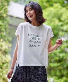 ANY 【UVケア/接触冷感】チュニック丈半袖ロゴTシャツ