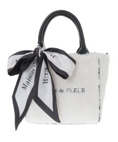 Maison de FLEUR スカーフ付きボア2WaySトートバッグ