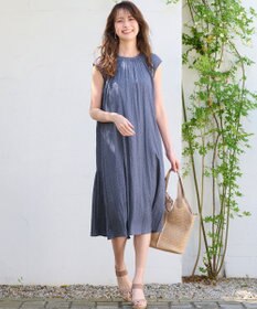 ANY SIS 【ベルト付き】ミニドット ノースリーブワンピース