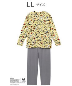 WACOAL PEANUTS パジャマ 長袖 長ズボン 綿100%(本体) スヌーピー レディース FDX561 /ワコール