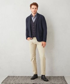 JOSEPH ABBOUD 【驚きの軽量ウール】KARLKARL ヘリンボーン柄 ニットジャケット