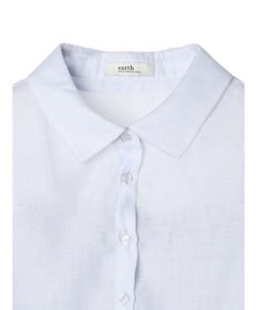 earth music&ecology ＳＥＴ２点シアークロップドシャツ×シャーリングタンク