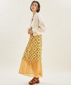 キカ刺繍ロングスカート / GRACE CONTINENTAL | GRACE CONTINENTAL 