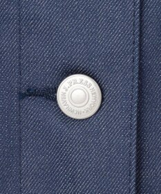 J.PRESS LADIES 【洗える】セルロースシャンブレー ノーカラー デニム ジャケット