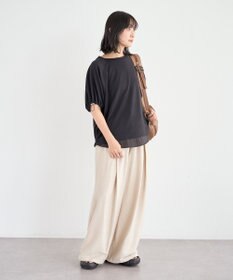 Green Parks 袖ドロストシアー裏毛ドッキングプルオーバー