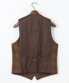 JOSEPH ABBOUD 【ツィード/UKファブリック】ツイード  ウィンドーペン ベスト