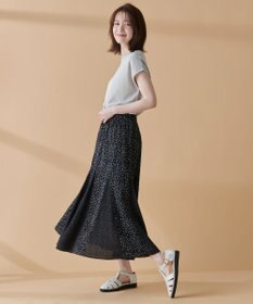 ANY 【洗濯機可能/ウエストゴム】プリントマーメイドスカート