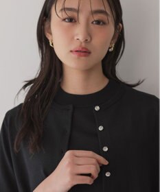 組曲 マイラックカラー カーディガン ブラック系