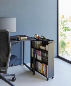 tower ハンドル付き隠せるコミックラック タワー ブラック