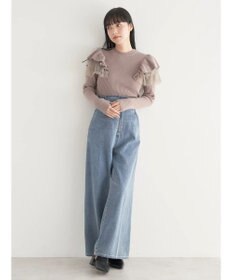 earth music&ecology ショルダーチュールレースプルオーバー