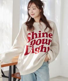 WEGO グラフィックBIGニットプルオーバー