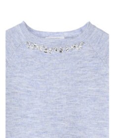 Green Parks ビジュー付きニットプルオーバー