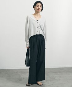 UNFILO 【セットアップ着用可/ウエストゴム】FINE MOVE ギャザーワイドパンツ