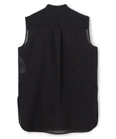 BEIGE， GOSHE / サテン切替 シアースタンドブラウス