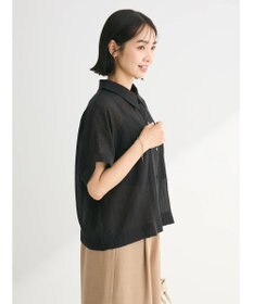 Green Parks シアーストライプショート丈シャツ