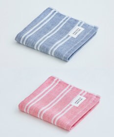 SHINTO TOWEL シマ ハンドタオル ダブル色地 2枚セット