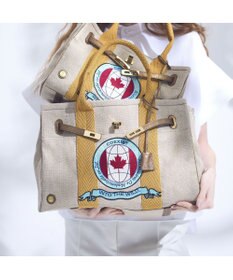 A.D.M.J. 【ファブリック】リネンラメクロス/前金具付トート32cm(Dカン＋)リネンラメクロス/前金具付トート40cm(Dカン＋)