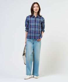 J.PRESS LADIES 【洗える】BASIC STRETCH DENIM ワイド ストレート デニム