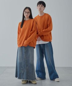 WEGO 【ユニセックス着用ITEM/裏起毛】リラックスフィットスウェットプルオーバー