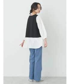 earth music&ecology プリーツドッキングプルオーバー