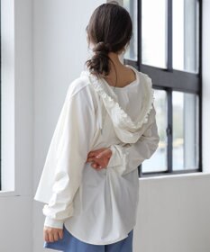 Feroux 【接触冷感・UVカット・吸水速乾】ラッシュガードフリル パーカー