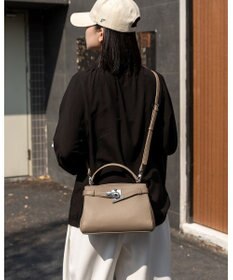 style code [Lyrss/リルス] 牛革 クラシック フラップ レザー ハンドバッグ