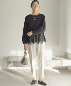 組曲 【先行予約】フレンチテリーレースコンビ カットソー