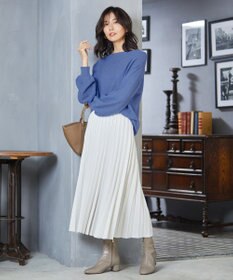 ANY 【洗える】カシミヤブレンドガーターニット