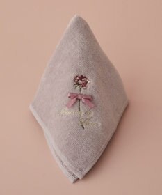 Maison de FLEUR ローズ刺繍タオルハンカチ