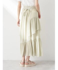 earth music&ecology シアー楊柳アシメティアードスカート