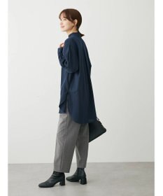 Green Parks イージーケアスタンドフリルシャツチュニック