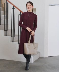 Tiaclasse 【安田美沙子さん着用・新色・XSサイズ追加】リブ切替ニットワンピース