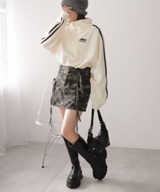 WEGO ハーフジップフリースショートプルオーバー