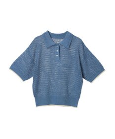 earth music&ecology ラインポロニットプルオーバー