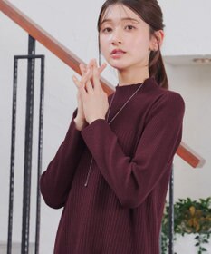 Tiaclasse 【安田美沙子さん着用・新色・XSサイズ追加】リブ切替ニットワンピース