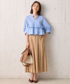 組曲 コンパクトシャーティングティアード ブラウス