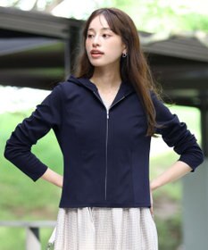 Tiaclasse 【UVカット・吸水速乾・洗える】 “きれい見え” カットソーラインフードパーカー