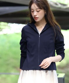 Tiaclasse 【UVカット・吸水速乾・洗える】 “きれい見え” カットソーラインフードパーカー